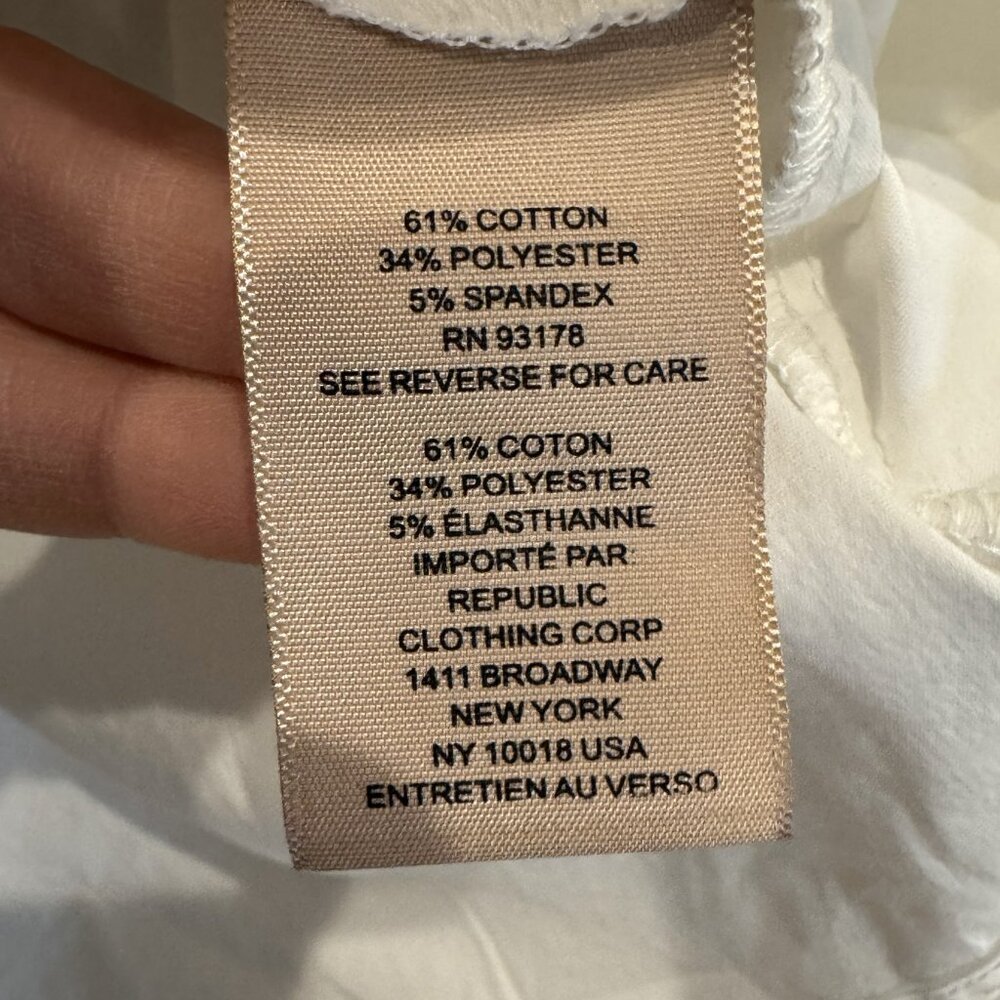 Philosophy White Split-Neck Blouse Large Long Sle… - image 5